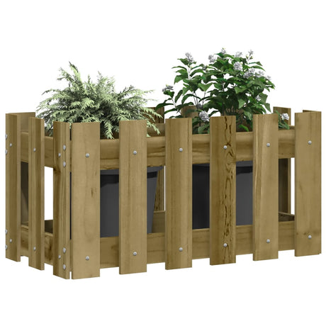 Vidaxx planter med hegndesign 60x30x30 cm imprægneret fyrretræ