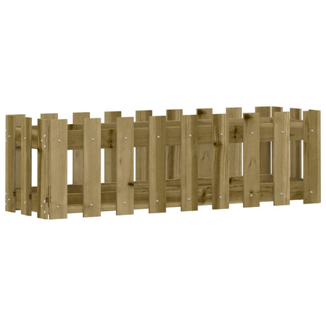 Vidaxxl planter hævet hegndesign 100x30x30 cm imprægneret træ