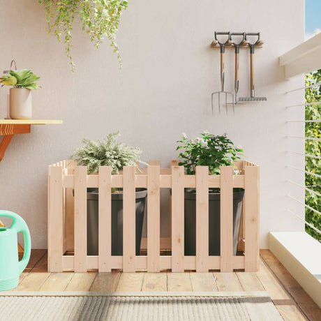 Vidaxx planter hævet med hegndesign 100x50x50 cm fyrretræ