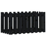 Vidaxx planter hævet hegn design 100x50x50 cm fyrretræ sort
