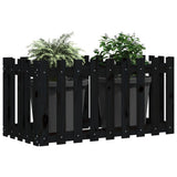 Vidaxx planter hævet hegn design 100x50x50 cm fyrretræ sort