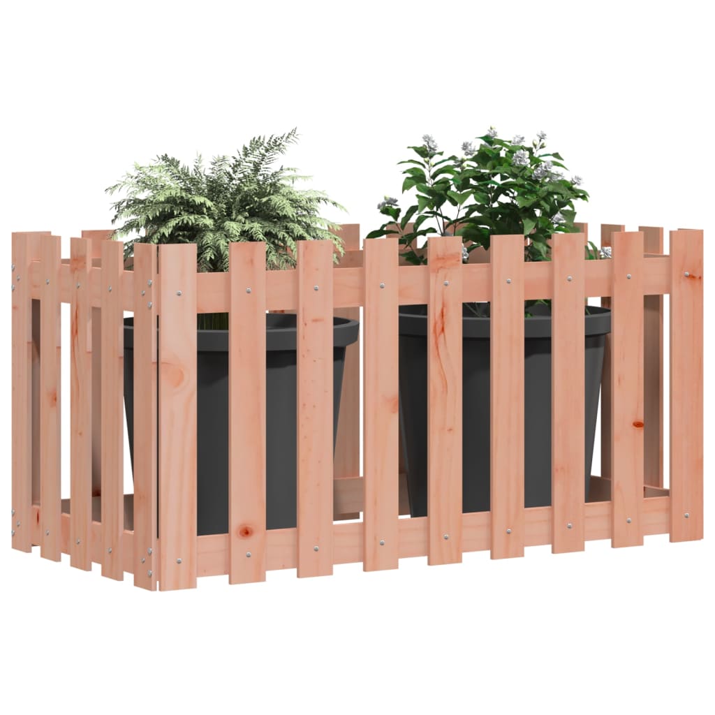 Vidaxxl planter hævet hegndesign 100x50x50 cm solid Douglas Wood