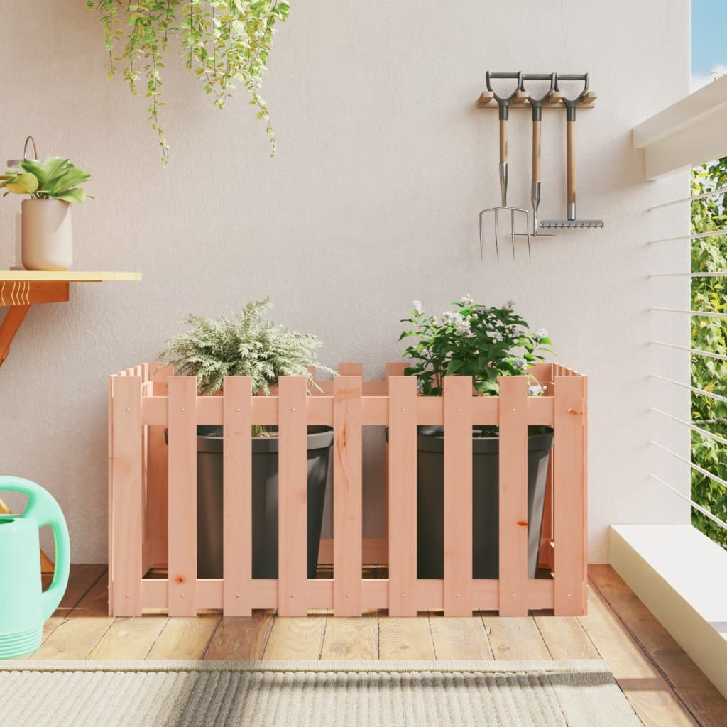 Vidaxxl planter hævet hegndesign 100x50x50 cm solid Douglas Wood