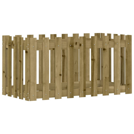 Vidaxxl planter hævet hegndesign 100x50x50 cm imprægneret træ