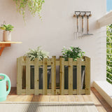 Vidaxxl planter hævet hegndesign 100x50x50 cm imprægneret træ