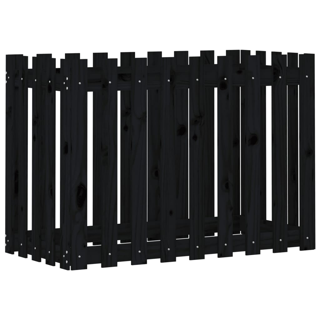 Vidaxl Planter Insented HEK Design 100x50x70 cm fyrretræ sort