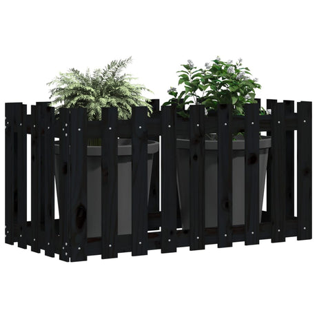 Vidaxl Planter Insented HEK Design 100x50x70 cm fyrretræ sort