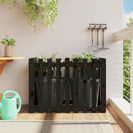 Vidaxl Planter Insented HEK Design 100x50x70 cm fyrretræ sort