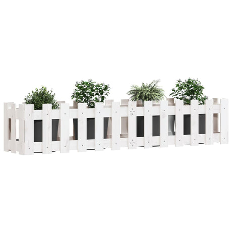 Vidaxl Planter Insent HEK Design 150x30x30 cm fyrretræ hvid