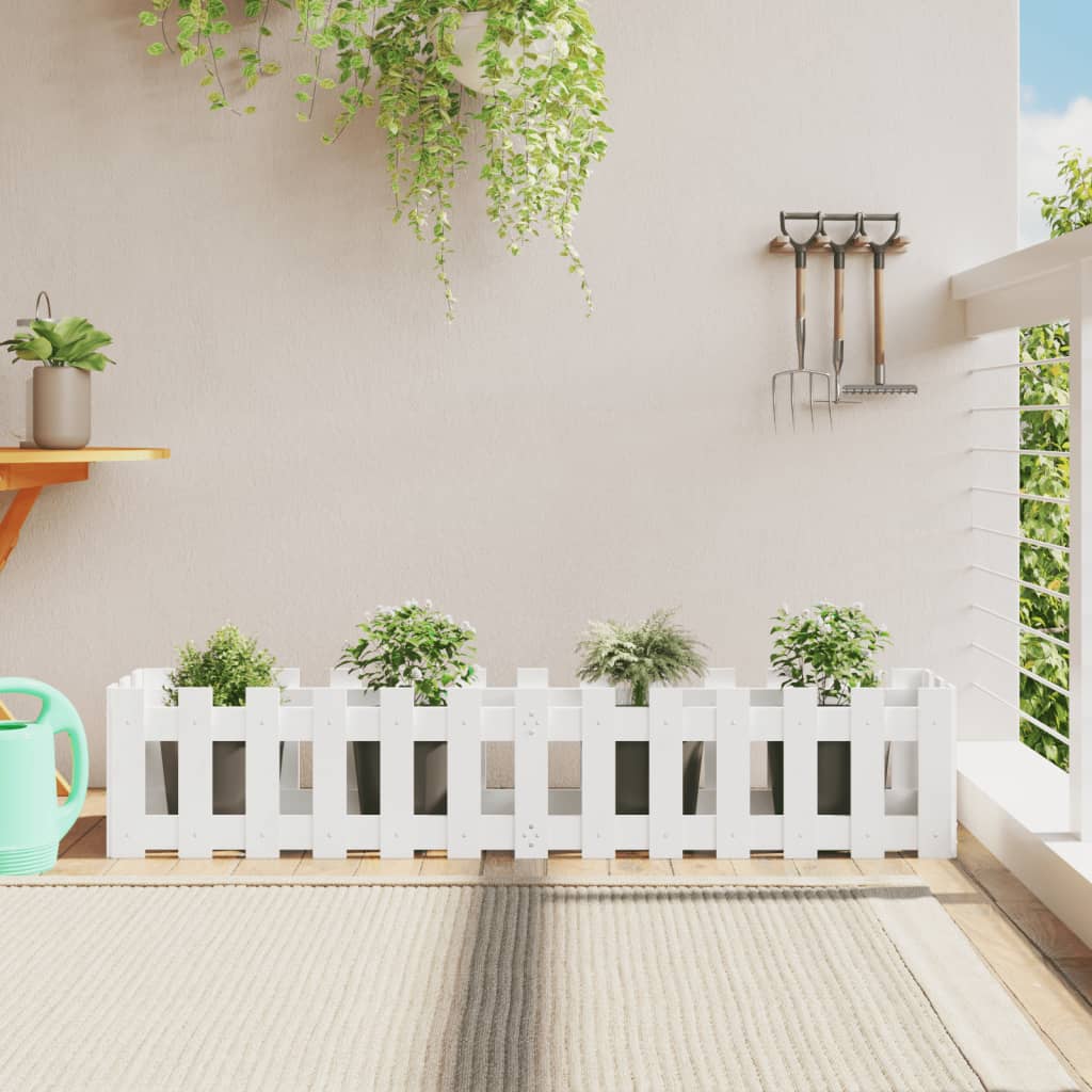 Vidaxl Planter Insent HEK Design 150x30x30 cm fyrretræ hvid