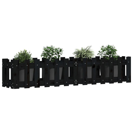 Vidaxl Planter Insent HEK Design 150x30x30 cm fyrretræ sort
