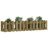 Vidaxxl planter hævet hegndesign 150x30x30 cm imprægneret træ