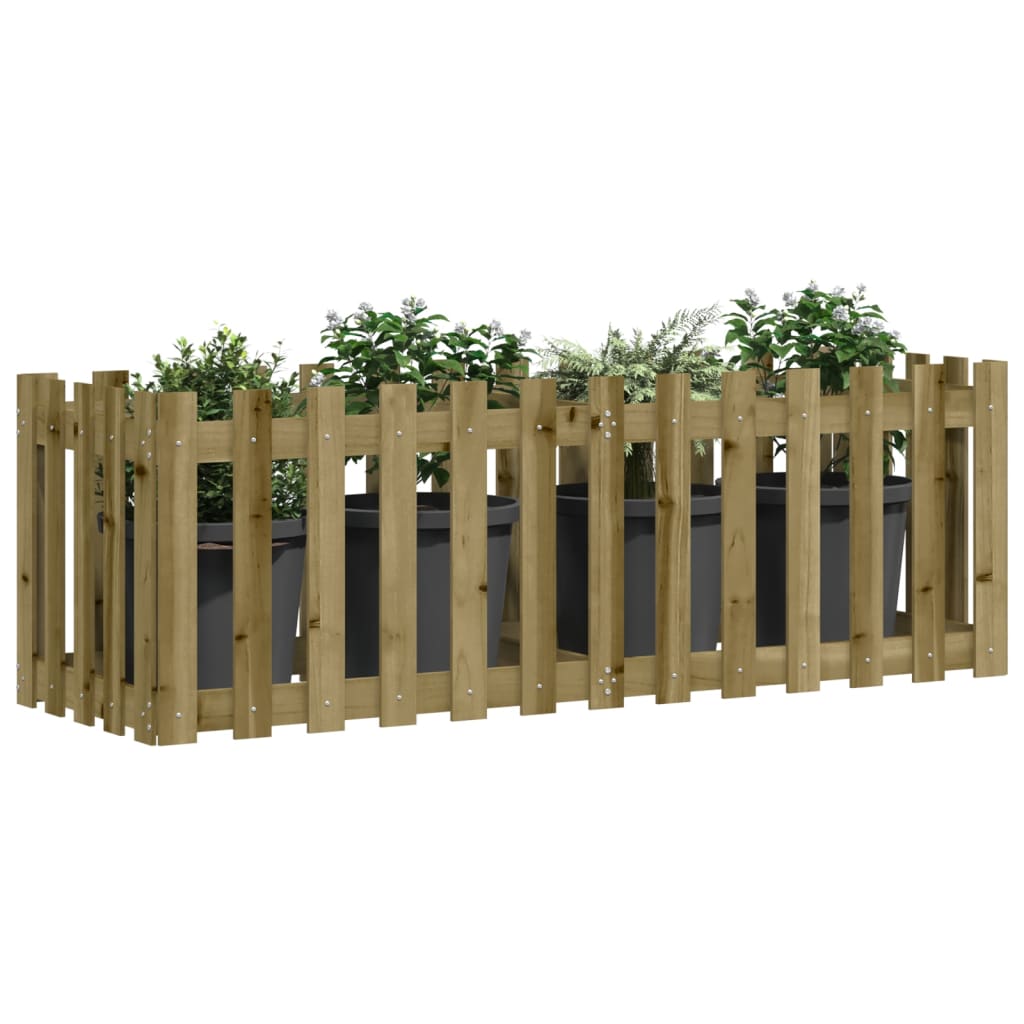 Vidaxl planter Forøget HEK -design 150x50x50 cm imprægneret træ