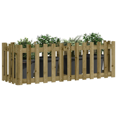 Vidaxl planter Forøget HEK -design 150x50x50 cm imprægneret træ