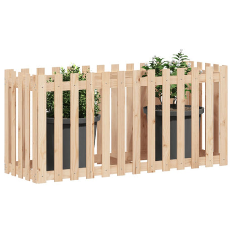 Vidaxx planter hævet med hegndesign 150x50x70 cm fyrretræ træ