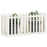 Vidaxl planter Insent Hek Design 150x50x70 cm fyrretræ hvid
