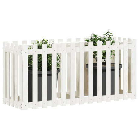 Vidaxl planter Insent Hek Design 150x50x70 cm fyrretræ hvid
