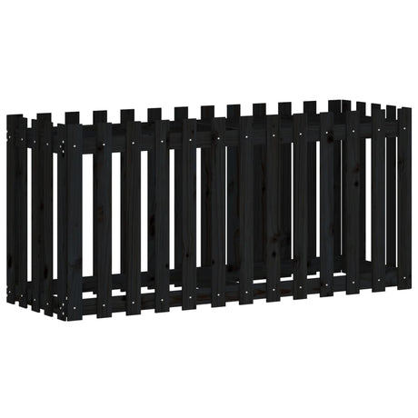 Vidaxl planter Insent Hek Design 150x50x70 cm fyrretræ sort