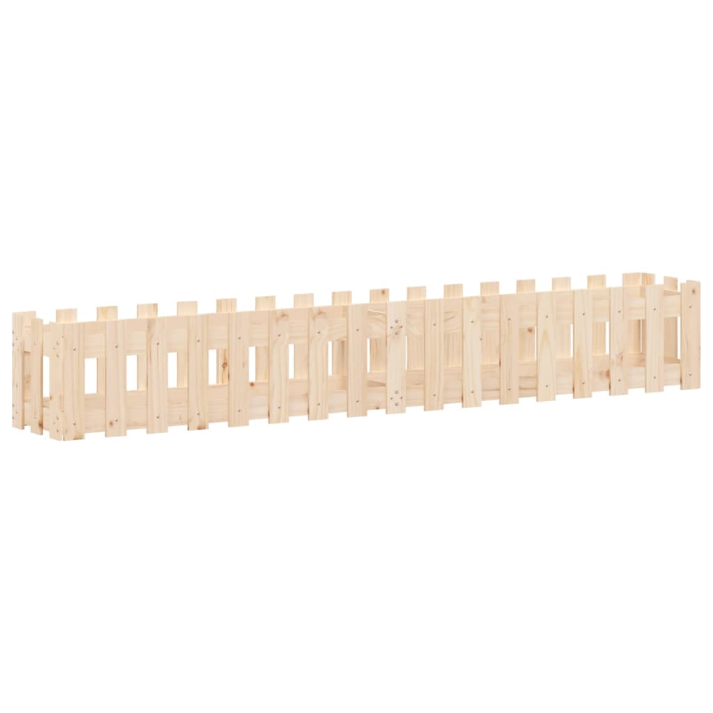 Vidaxx planter hævet med hegndesign 200x30x30 cm fyrretræ