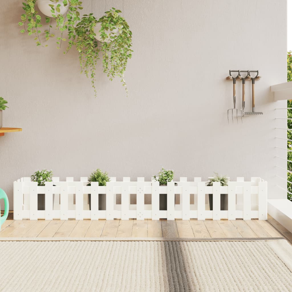Vidaxl planter Insent HEK Design 200x30x30 cm fyrretræ med hvid