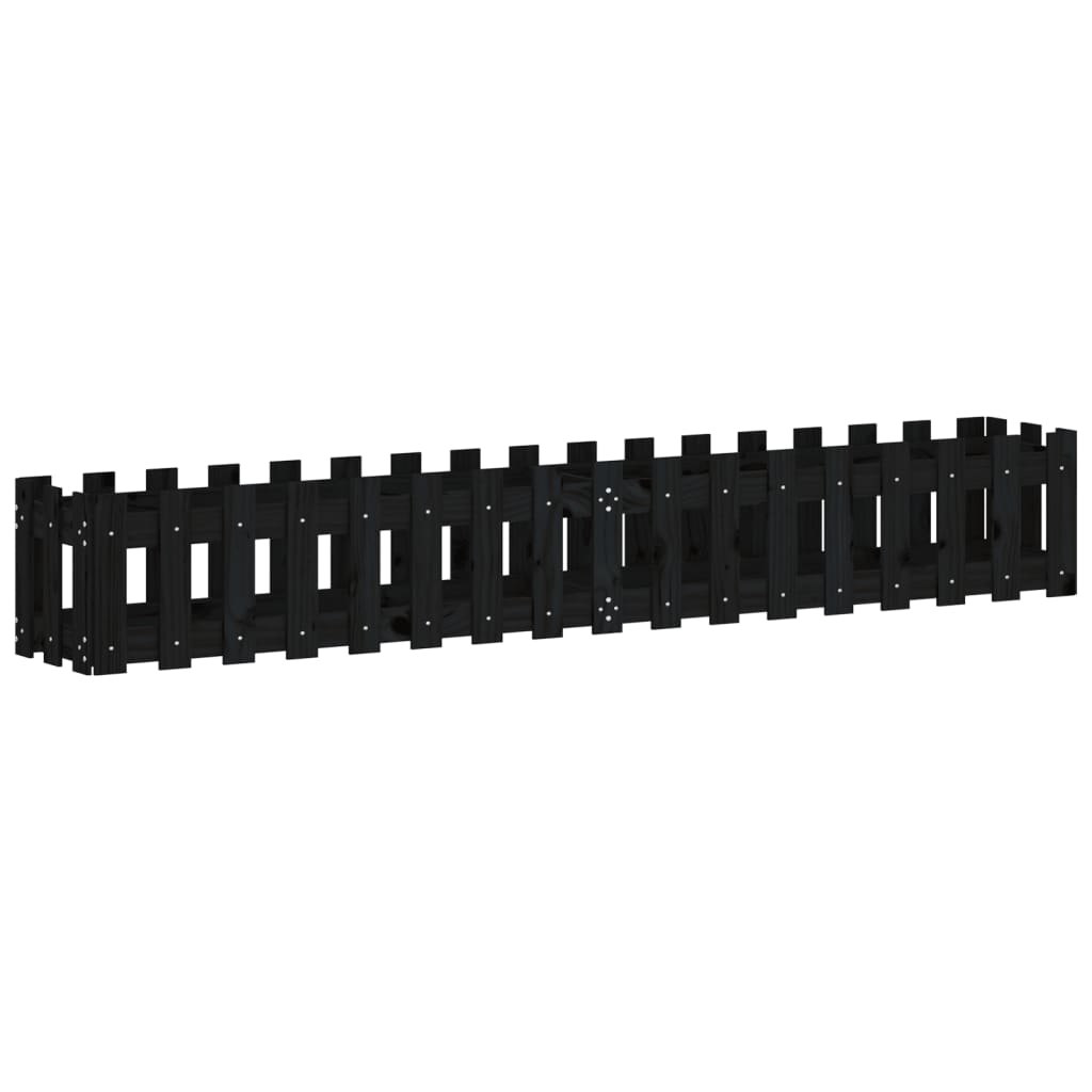 Vidaxl planter Insent HEK Design 200x30x30 cm fyrretræ sort