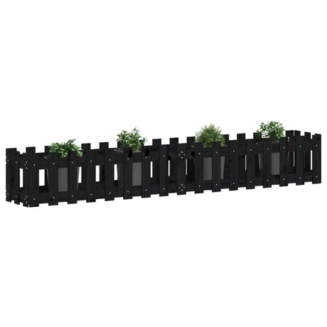 Vidaxl planter Insent HEK Design 200x30x30 cm fyrretræ sort