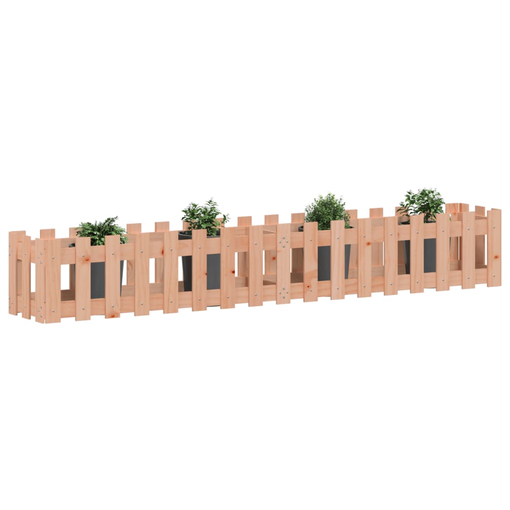 Vidaxxl planter hævet hegndesign 200x30x30 cm solid Douglas Wood