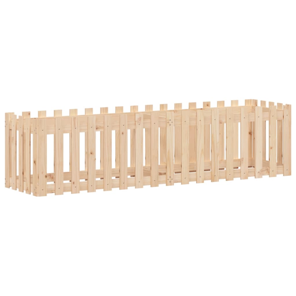 Vidaxx planter hævet med hegndesign 200x50x50 cm fyrretræ