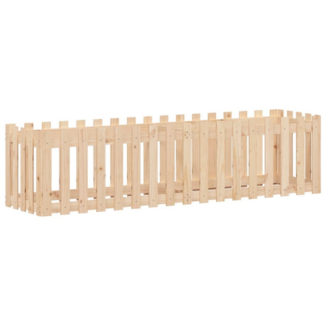 Vidaxx planter hævet med hegndesign 200x50x50 cm fyrretræ