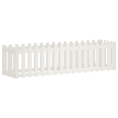 Vidaxx planter hævet hegndesign 200x50x50 cm fyrretræ hvid
