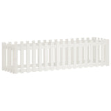 Vidaxx planter hævet hegndesign 200x50x50 cm fyrretræ hvid