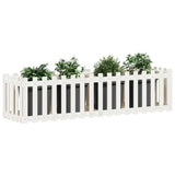 Vidaxx planter hævet hegndesign 200x50x50 cm fyrretræ hvid