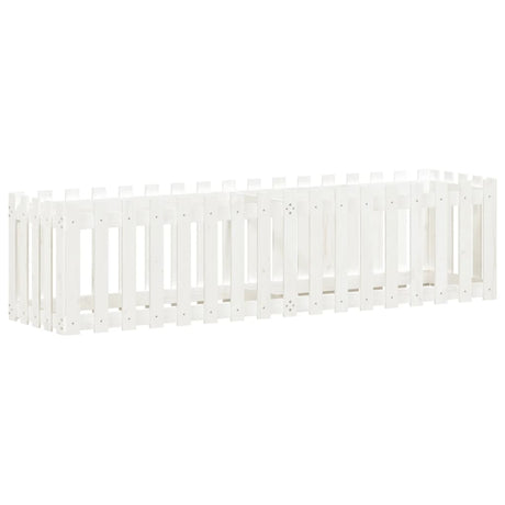 Vidaxx planter hævet hegndesign 200x50x50 cm fyrretræ hvid
