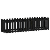 Vidaxx planter hævet hegndesign 200x50x50 cm fyrretræ sort
