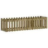 Vidaxxl planter hævet hegndesign 200x50x50 cm imprægneret træ