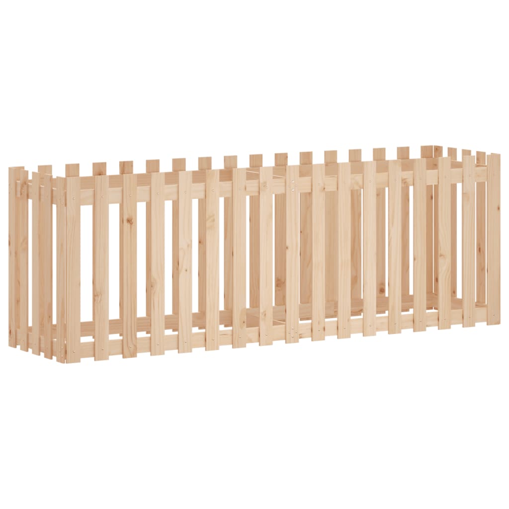 Vidaxl planter hævet med hegndesign 200x50x70 cm fyrretræ