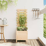 Vidaxl Planter med Rack 39x39.5x114 cm Solid fyrretræ