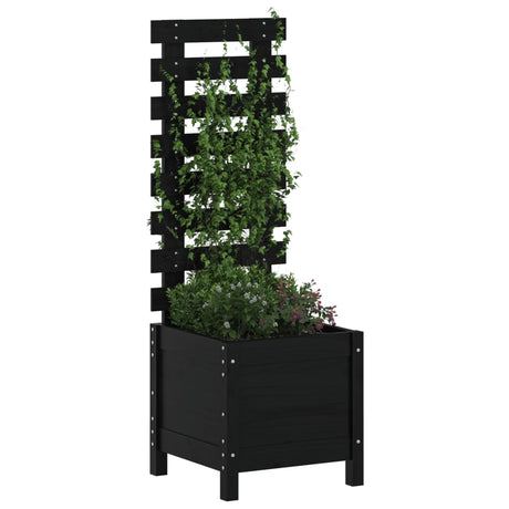 VIDAXX PLANTER MED RACK 39X39.5X114 CM SOLID PINE WOOD Sort