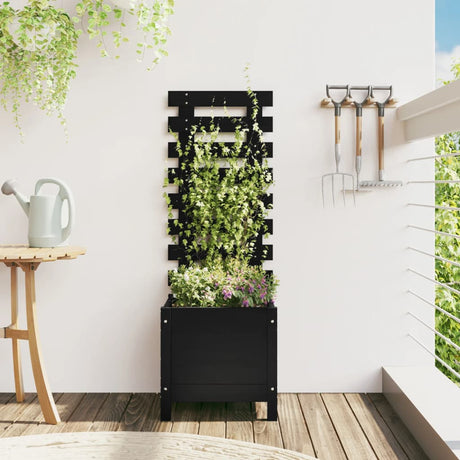 VIDAXX PLANTER MED RACK 39X39.5X114 CM SOLID PINE WOOD Sort
