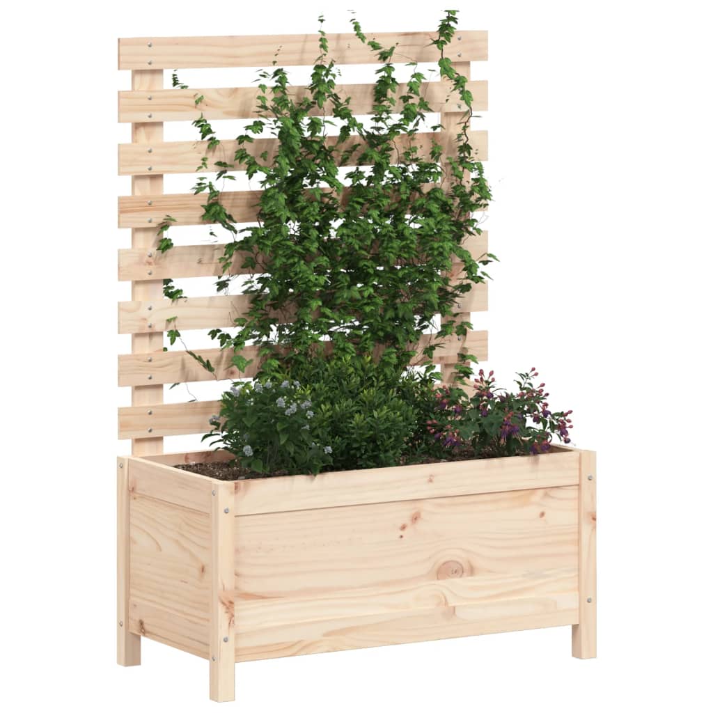 Vidaxl Planter med Rack 79x39.5x114 cm Solid fyrretræ