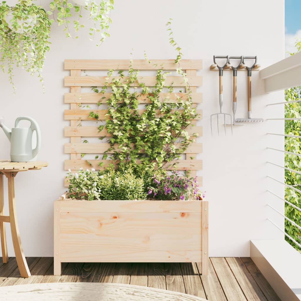 Vidaxl Planter med Rack 79x39.5x114 cm Solid fyrretræ
