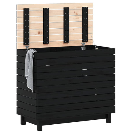 Vidaxl vaskeri Kurv 88.5x44x76 cm Solid fyrretræ