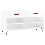 Vidaxl Shoe Sofa 102x35x55 cm Forarbejdet træ Højglans hvid