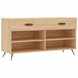 Vidaxl sko sofa 102x35x55 cm Forarbejdet træ sonoma eg farvet