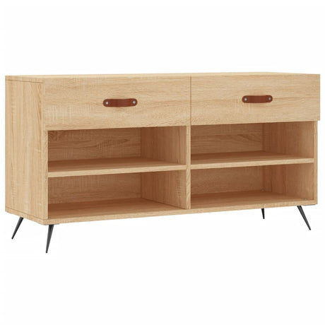 Vidaxl sko sofa 102x35x55 cm Forarbejdet træ sonoma eg farvet
