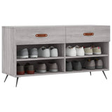 Vidaxl Shoe Sofa 102x35x55 cm Forarbejdet trægrå sonoma eg Farve