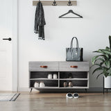 Vidaxl Shoe Sofa 102x35x55 cm Forarbejdet trægrå sonoma eg Farve