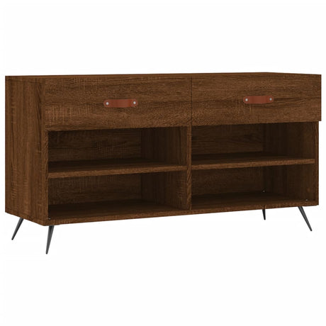 Vidaxl Shoe Bench 102x35x55 cm Engineered Wood Sonoma Oak-farvet
