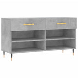 Vidaxx sko bænk 102x35x55 cm konstrueret træ betongrå