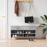 Vidaxx sko bænk 102x35x55 cm konstrueret træ betongrå